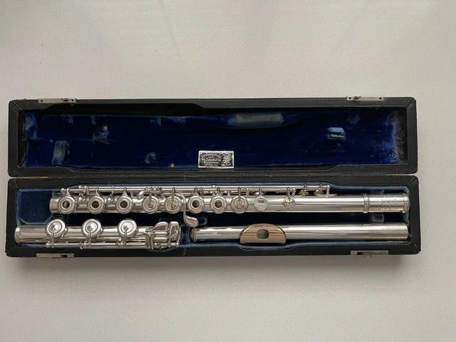 Haynes Handmade Solid Silver Open Hole Flute (1957) with 14K Solid Gold Lip