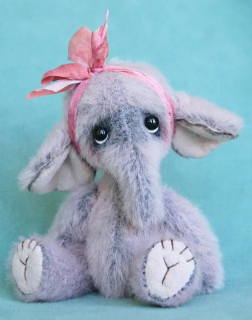 Emilie by Pipkins Bears - English teddy bear artist elephant - OOAK