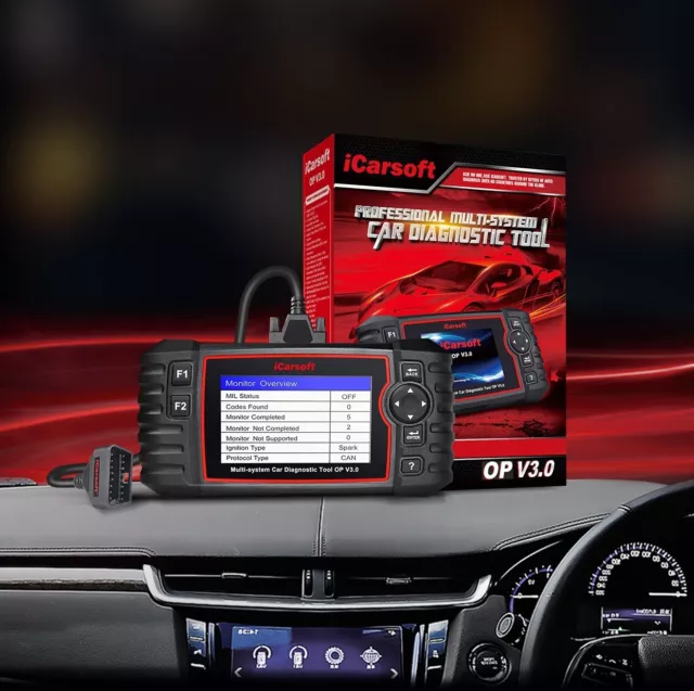 iCarsoft OP V3.0 für Opel Diagnose Scanner OBD 2 Diagnosegerät Öl Service 3