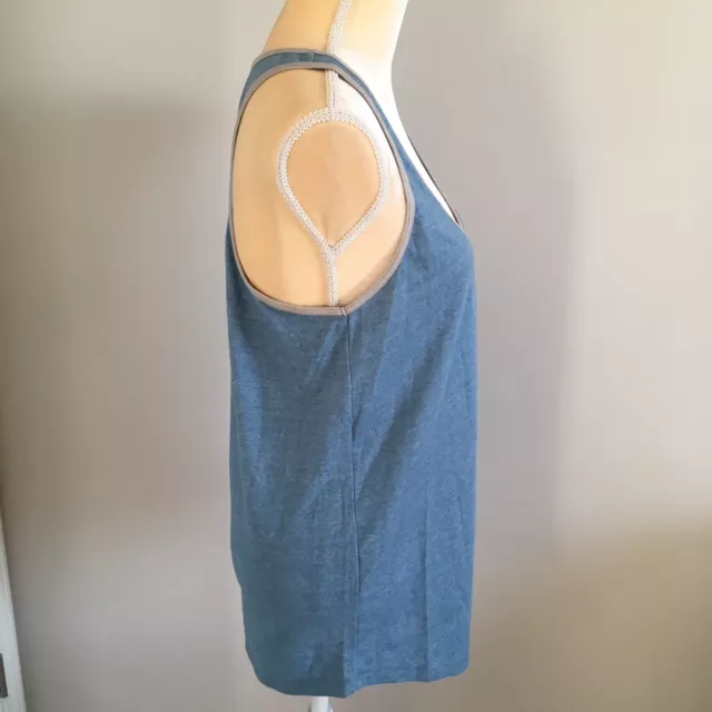 Alternative Apparel Women’s Blue Grey Racerback Tank Top Size Small S 3