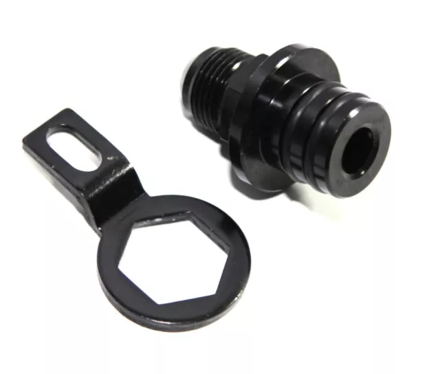 Black 10AN -AN10 Rear Block Breather Fitting Adapter Fit Oil Catch Can B16B18B20