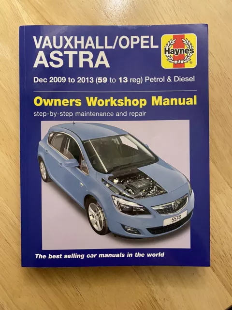 Haynes 5578 Vauxhall Astra 2009-2013 Owners Workshop Manual Petrol Diesel