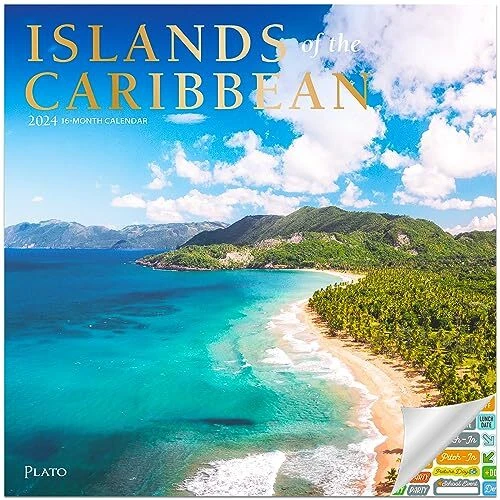 ISLANDS OF THE Caribbean Calendar 2024 Deluxe 2024 Tropical Islands