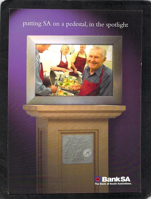 S0077 Australia BankSA 2004 Icon Meals on Wheels postcard