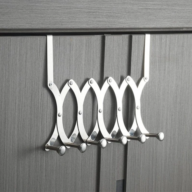 4/5/6Hooks Back Hook Scalable Back Clothes Hanger New Wall Door Hangers