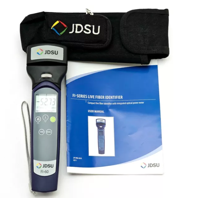 JDSU FI-60 Live Fiber Identifier w/ Integrated Power Meter VP-60 ZP-FIT-9029-01