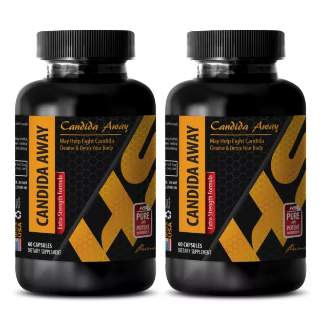 Black Walnut CANDIDA AWAY HEALTHY BLEND 1275 mg antioxidant boost 2 Bottles