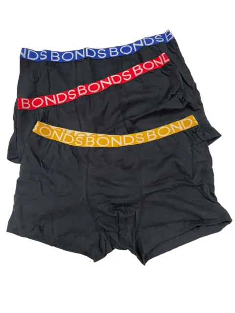 3 PAIRS X Boys Bonds Trunks Plain Underwear Undies Black with Multi Band  Cotton $20.07 - PicClick AU
