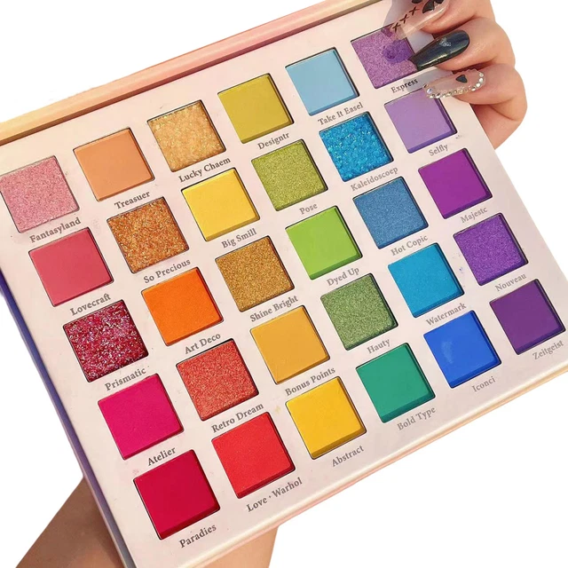 Lidschatten glitzernder 3D-Effekt 30 Farben Pailletten matt Kinder Bühne Make-up