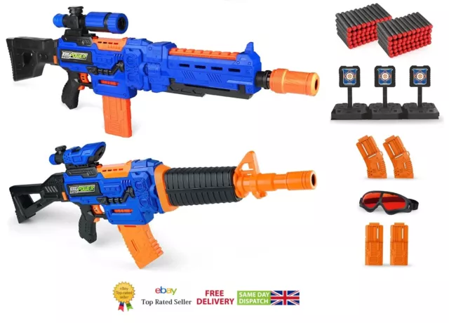 foam dart Gun kids BiGPOWER blaster Toy electric Pump rifle fits Nerf soft ammo