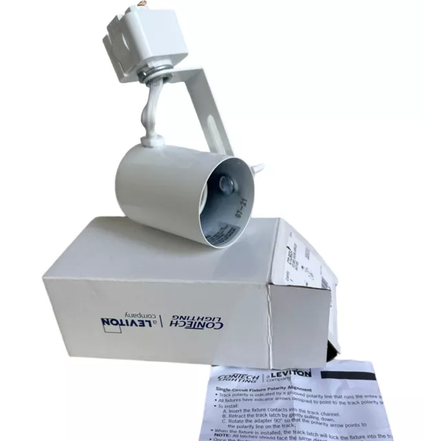 CONTECH CTL603-P Side Swivel Universal Lampholder Single Circuit Track Fixture W