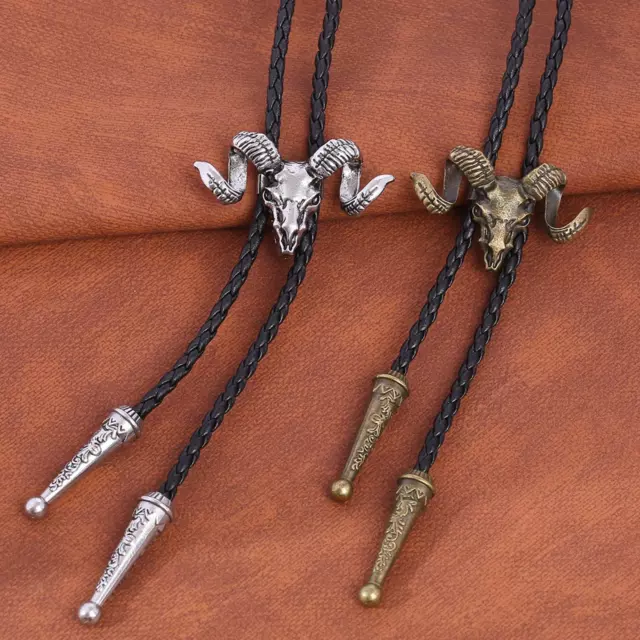 Goat Western Bolo Tie, Cowboy Necktie, for Men Women Costume Vintage Rodeo