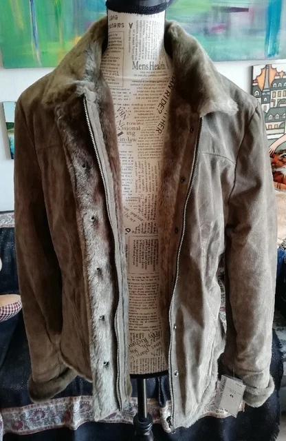 Blouson Daim 100% Croûte De Porc Mexx - Taille 36 - Beige - Occasion Très Bon état