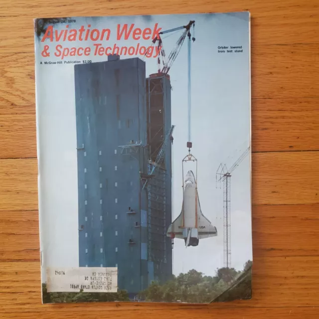 Aviation Week & Space Technology NASA Space Shuttle Enterprise August 28 1978