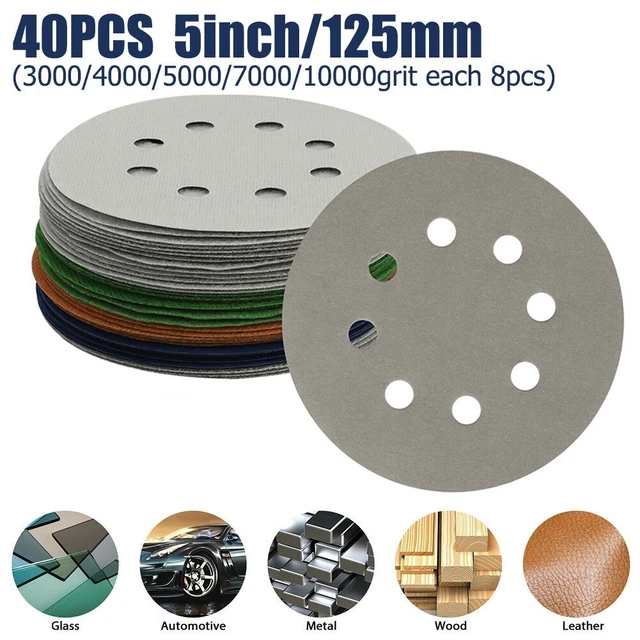 3000-10000 discos abrasivos de grano 40 UD./Juego de bucle amoladora orbital silicio