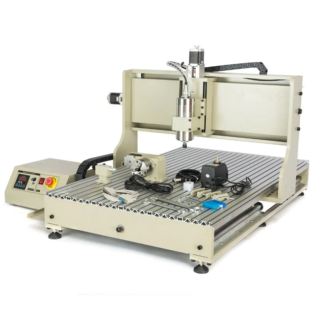 CNC 6090 Router Engraver USB 4 Axis 2200W Electric Spindle Motor Milling Machine