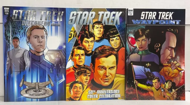 Star Trek 50th Cover, Waypoint & Discovery Annual IDW Publishing Nice Lot NM/VF
