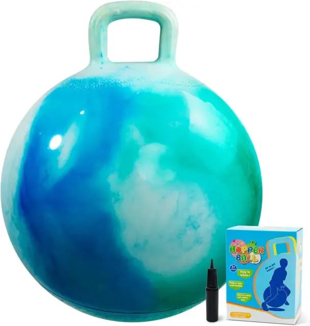 Jumping Ball Hopper Ball 18 Inches Hoppity Hop Bouncy Ball with Handle for Kids