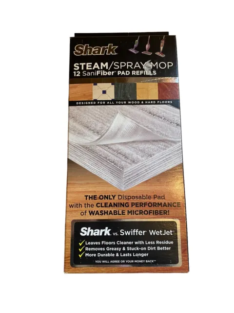 Shark Sanifiber Almohadilla Rellenos para Vapor Spray Mopa - Abierta Caja De 11