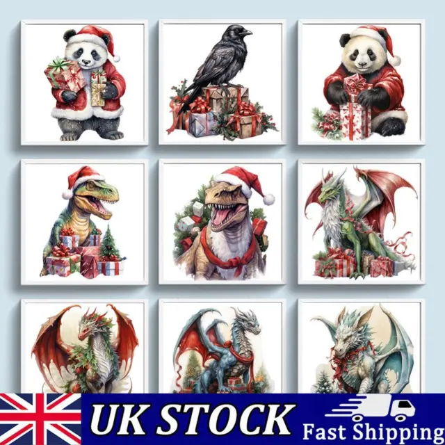 Full Embroidery Eco-cotton Thread 11CT Printed Christmas Animal Cross Stitch