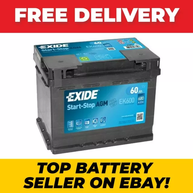 EXIDE 115 110 AGM Car Battery EK800 80Ah 800CCA - Audi BMW Ford Merc EK800  £125.99 - PicClick UK