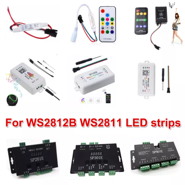 WS2812B WS2811 SK6812 LED Music Pixel Controller Addressable Wireless RF Control