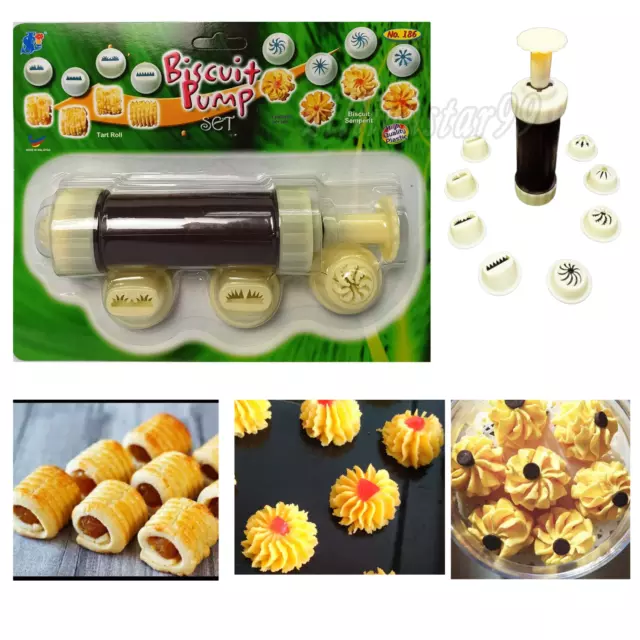 Pineapple Nastar Biscuit Mold Jam Tart Cookies Plunger Presser Biscuit Pump Set