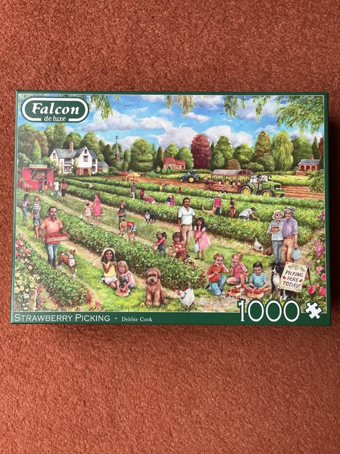 Falcon De Luxe – Strawberry Picking, 1000 Teile Puzzle – Premium-Qualität Aus Den Niederlanden, Nachhaltig