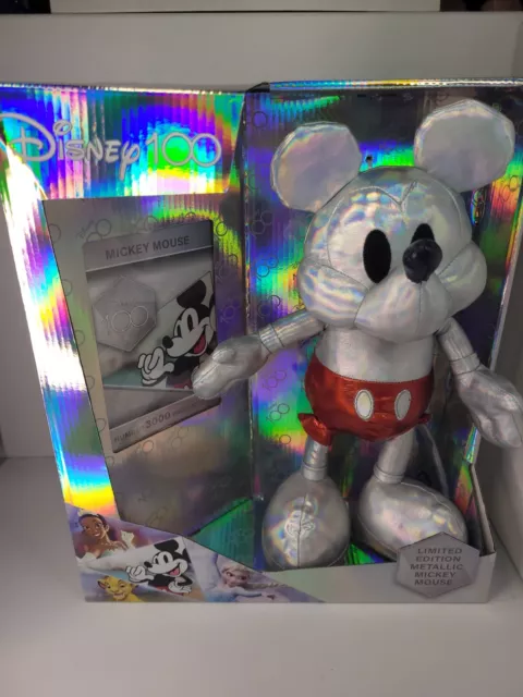 Mickey Mouse Disneys 100 Years Limited Edition Metallic Plush NEW IN BOX