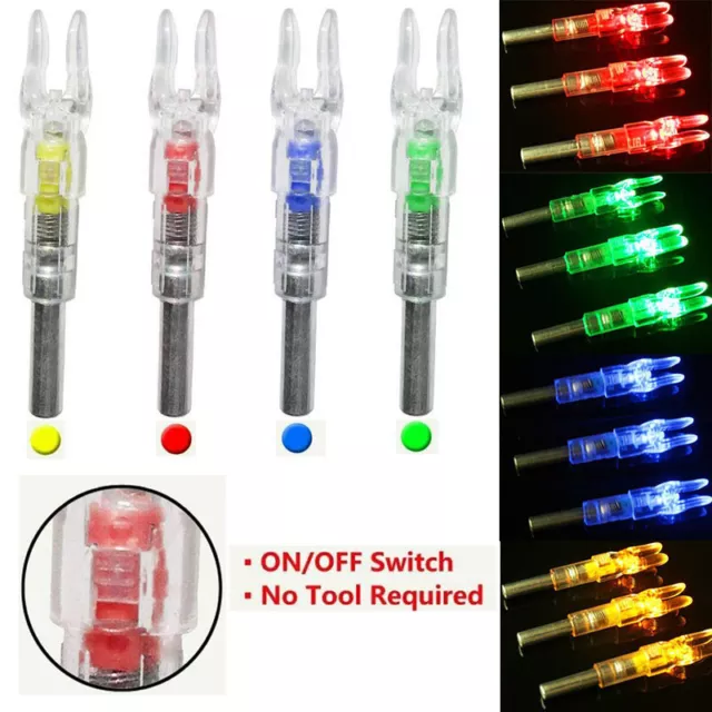 LED Lighted Nocks for Arrows with .244/6.2mm ID Compound/Recurve Bow Hunting