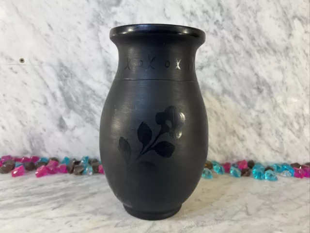 Vase en Terre Cuite, Hongrie, Folk, Signé Karda, 1983, Poterie Hongroise.