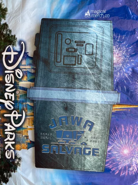 2021 Disney Star Wars Galaxy's Edge Jawa Droid Depot BLUE Metal Sign Salvage