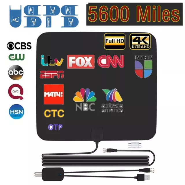 5600 Mile Range 13ft TV Antenna Digital HD Antenna Indoor HDTV 1080P 4K