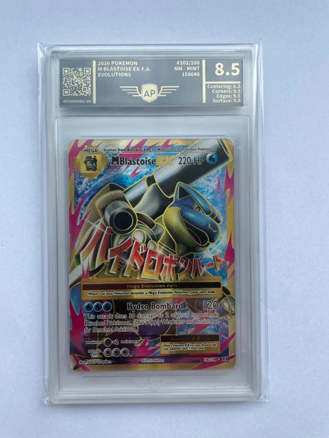 Pokemon Karte M Blastoise EX 102/108 XY Evolutions Englisch TCG PSA BGS APG 8.5