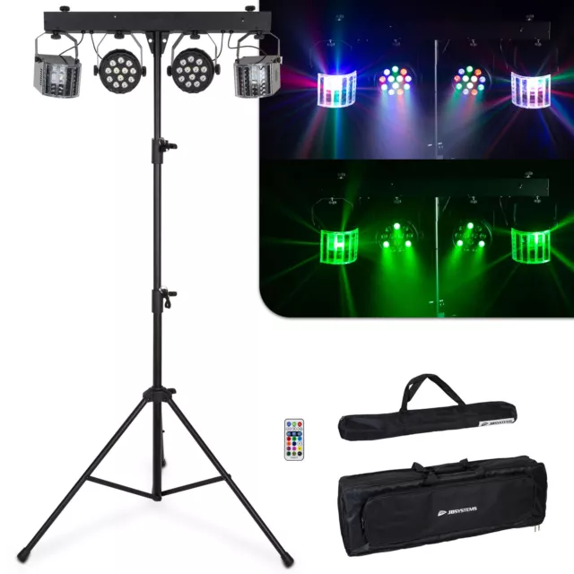 USB Partyset LED Komplette Lichtanlage DJ Derby Stativ Tasche IR Fernbedienung