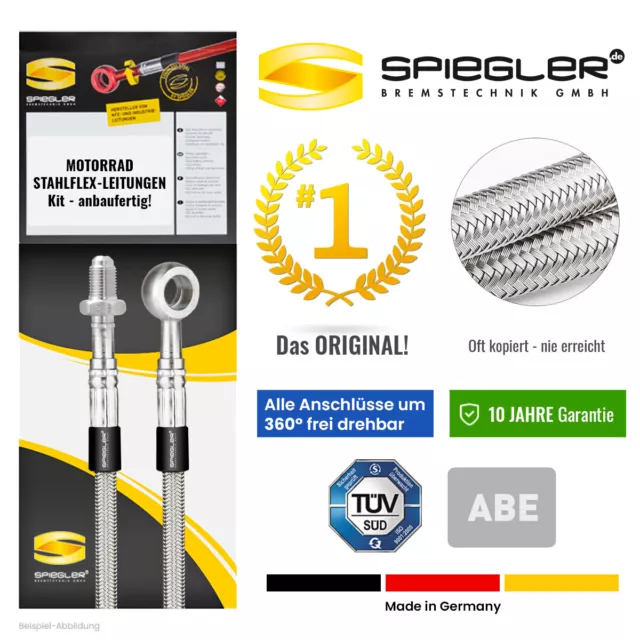 SPIEGLER Stahlflex-Bremsleitung für TRIUMPH Daytona 955i (T595) | 1999-2002 |...