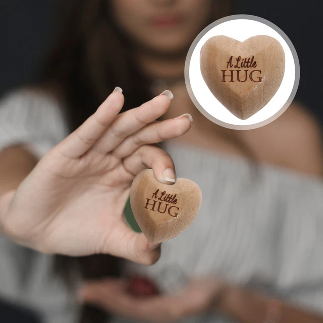 Wooden Heart Sculpture Bedroom Decoration Hearts Signs Love Shaped Office