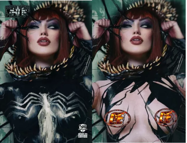 Power Hour #2 Shikarii MegaCon Venom Up Close Cover Set Black Ops Publishing