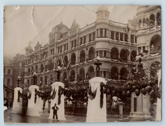 1922 Real Photo, Princes Building, Prince of Wales Visit, Hong Kong China