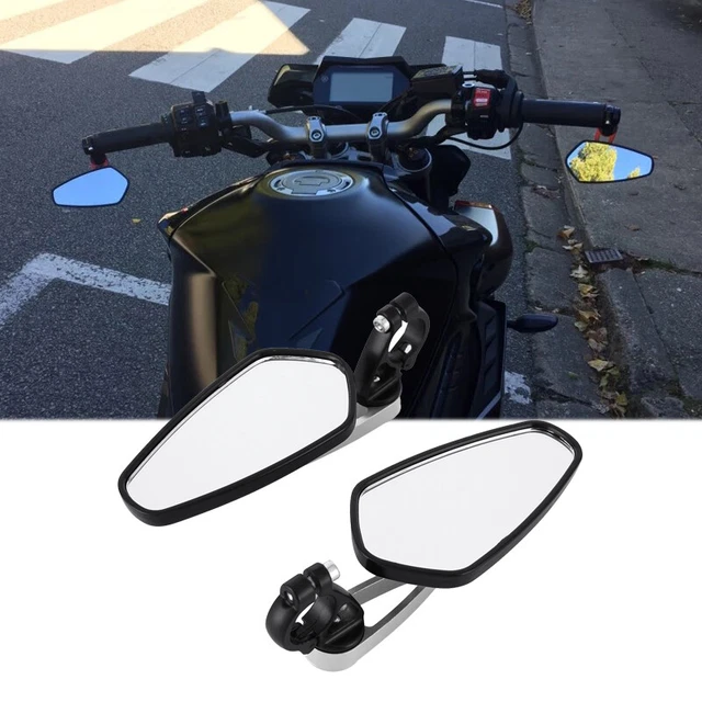 Black Motorcycle 7/8" 22mm Handle Bar End Side Mirrors For Honda Street Fighter