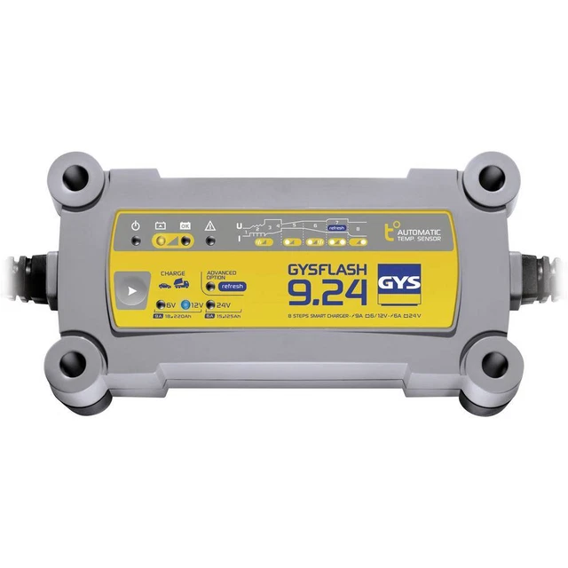 GYS GYSFLASH 9.24 029477 Chargeur automatique 6 V, 12 V, 24 V 9 A 9 A 6 A