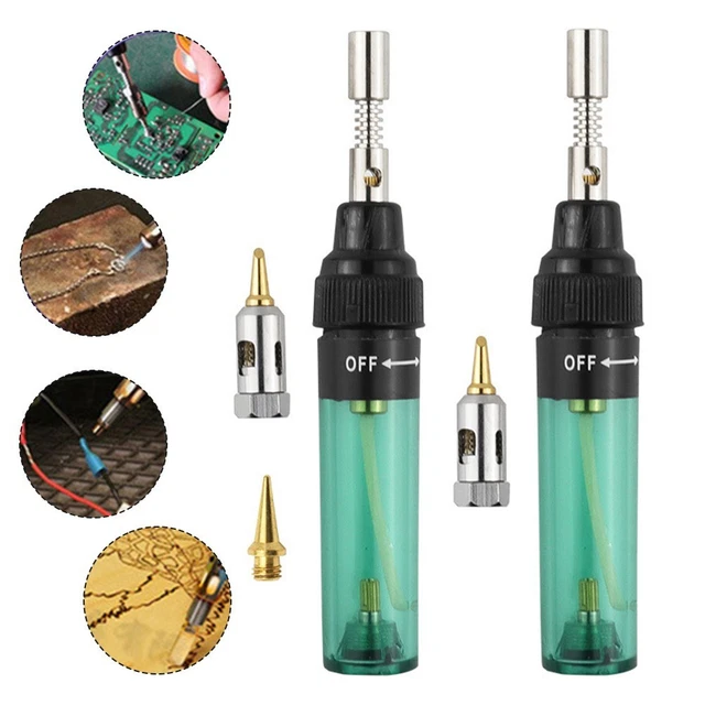 Kit Fer à Souder 4-en-1 Torche Gaz Sans Fil Température Réglable - Stylo Soudure Portable