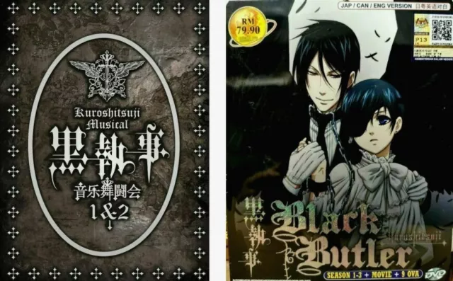 DVD Anime Black Butler Kuroshitsuji Season 1-3 (1-46End + Movie +9 OVA)  English