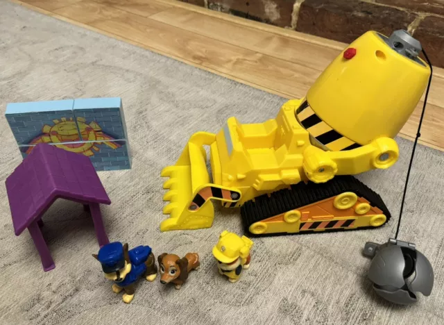 Paw Patrol The Movie Rubble's Deluxe Bulldozer Vehicle Complete Chase Liberty