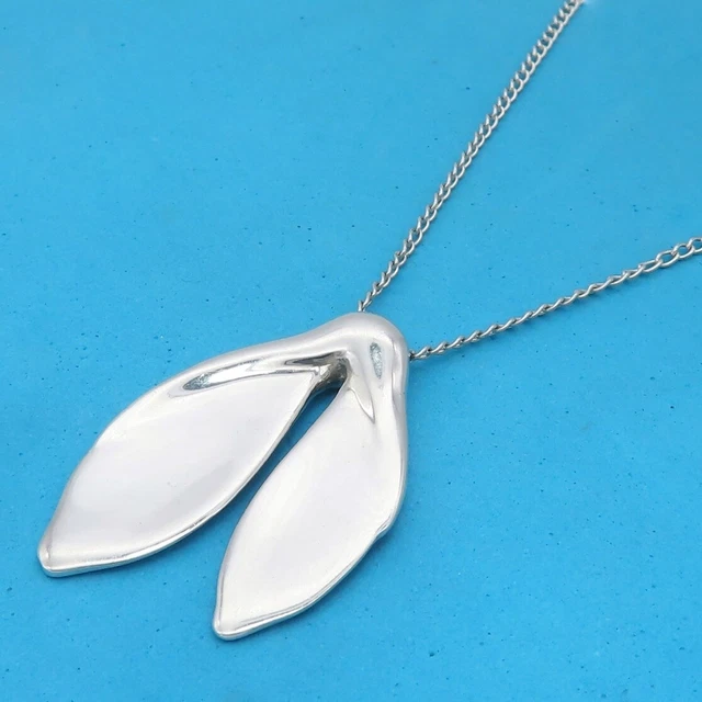 RARE TIFFANY CO. Whale Tail Long Chain Silver Necklace Sterling Peretti Et80 251.30 PicClick