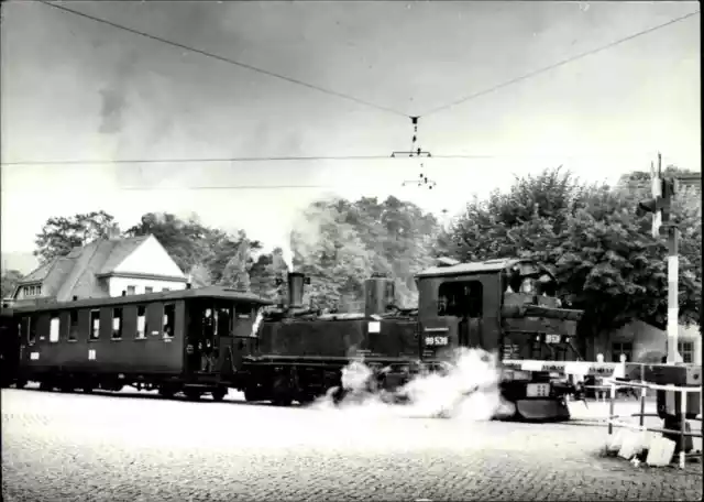 DDR Sammelbild Traditionsbahn Radebeul - Radeburg, Lößnitzgrund Nähe Grundmühle