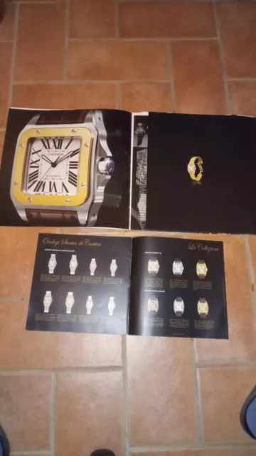 2 Depliant Cartier brochure santos 100 orologio acciaio oro rari pascha france 3