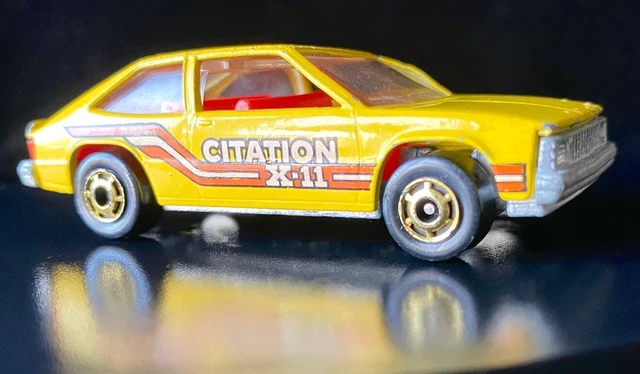 Hot Wheels 1982 CHEVY CITATION BlackWall Hot Ones *gelb/Gold HOs/HK *SIEHE VID*