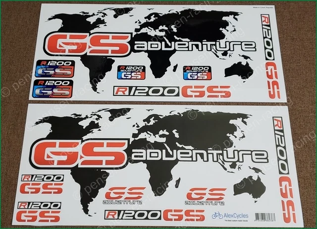 Jeu autocollants gs pour BMW Motorrad R 1200 GS Adventure 10 à partir