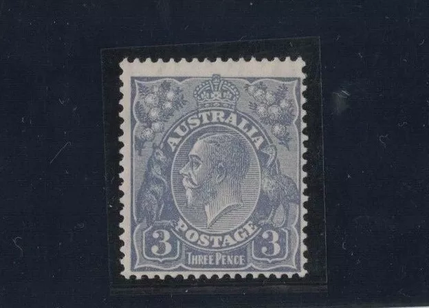 Australia 1928 KGV 3d Blue Die I  sm. multi wmk P 13 SG 100 mlh